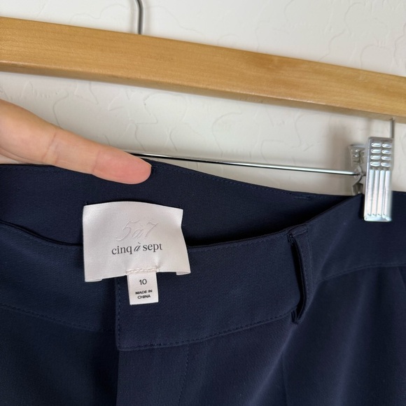 Cinq A Sept Women's Navy Kerry Slim Straight Leg Pants - Picture 4 of 7